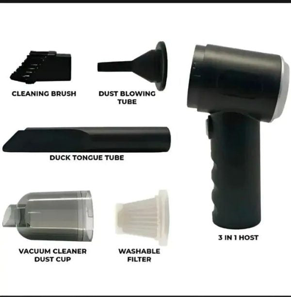 3-in-1 Portable Vacuum Cleaner – Car, Home & Duster