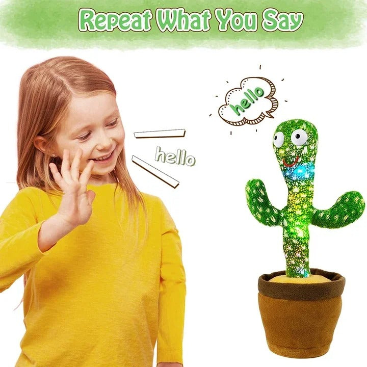 Dancing Cactus Toy with Muffer Hat – Rechargeable Fun for All Ages