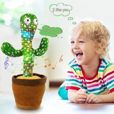 Dancing Cactus Toy with Muffer Hat – Rechargeable Fun for All Ages