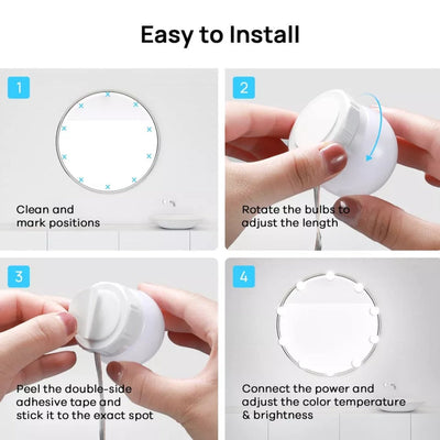 Makeup Mirror Lights – 10 Adjustable Bulbs for Ideal Lighting