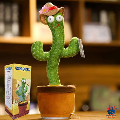 Dancing Cactus Toy with Muffer Hat – Rechargeable Fun for All Ages