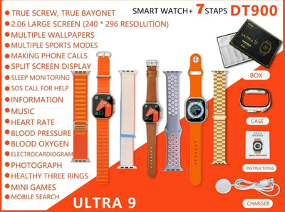 7-in-1 Ultra Smart Watch with Customizable Straps