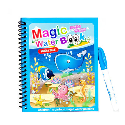 REUSABLE WATER MAGIC PAINTING BOOK (FREE MAGICAL PENS)