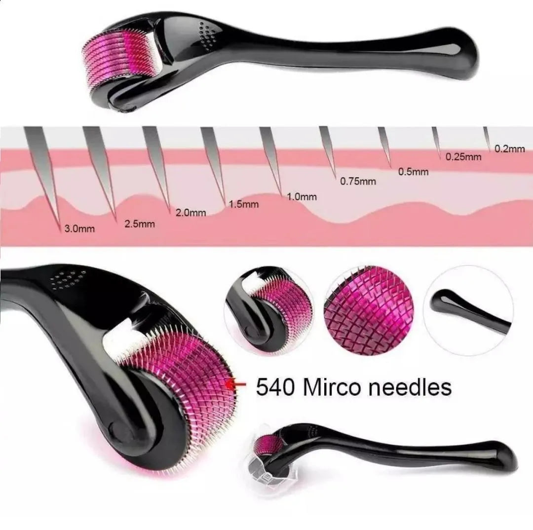 Derma Roller for Hair Growth Skin Care – Beard, Facial, and Micro Needle Treatments
