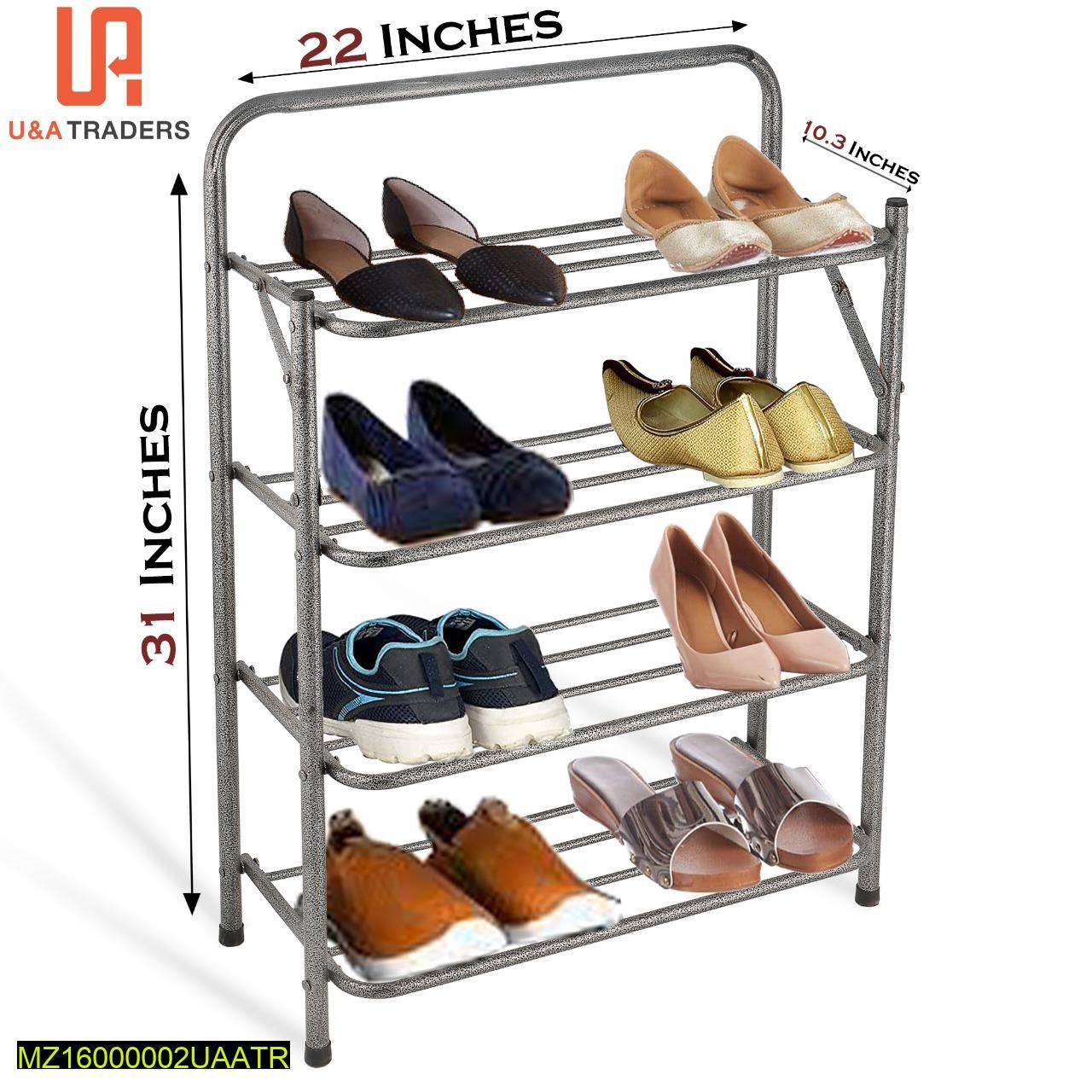 Iron Shoe Stand Rack Stand 4 Layer (Foldable)