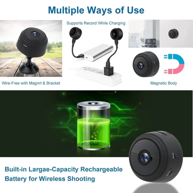 WiFi Mini Camera – HD 1080p Wireless Security for Ultimate Protection