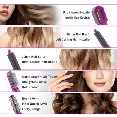 ProGlow 5-in-1 Hair Styler – Versatile Tool for Styling & Care