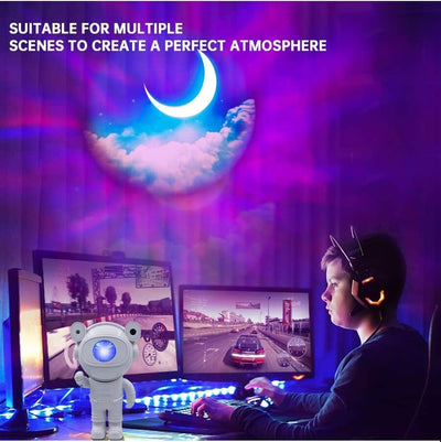 Astronaut Galaxy Projector – Starry Night Light with Bluetooth Music & Remote