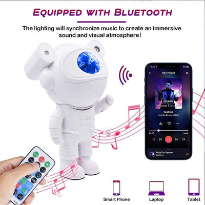 Astronaut Galaxy Projector – Starry Night Light with Bluetooth Music & Remote